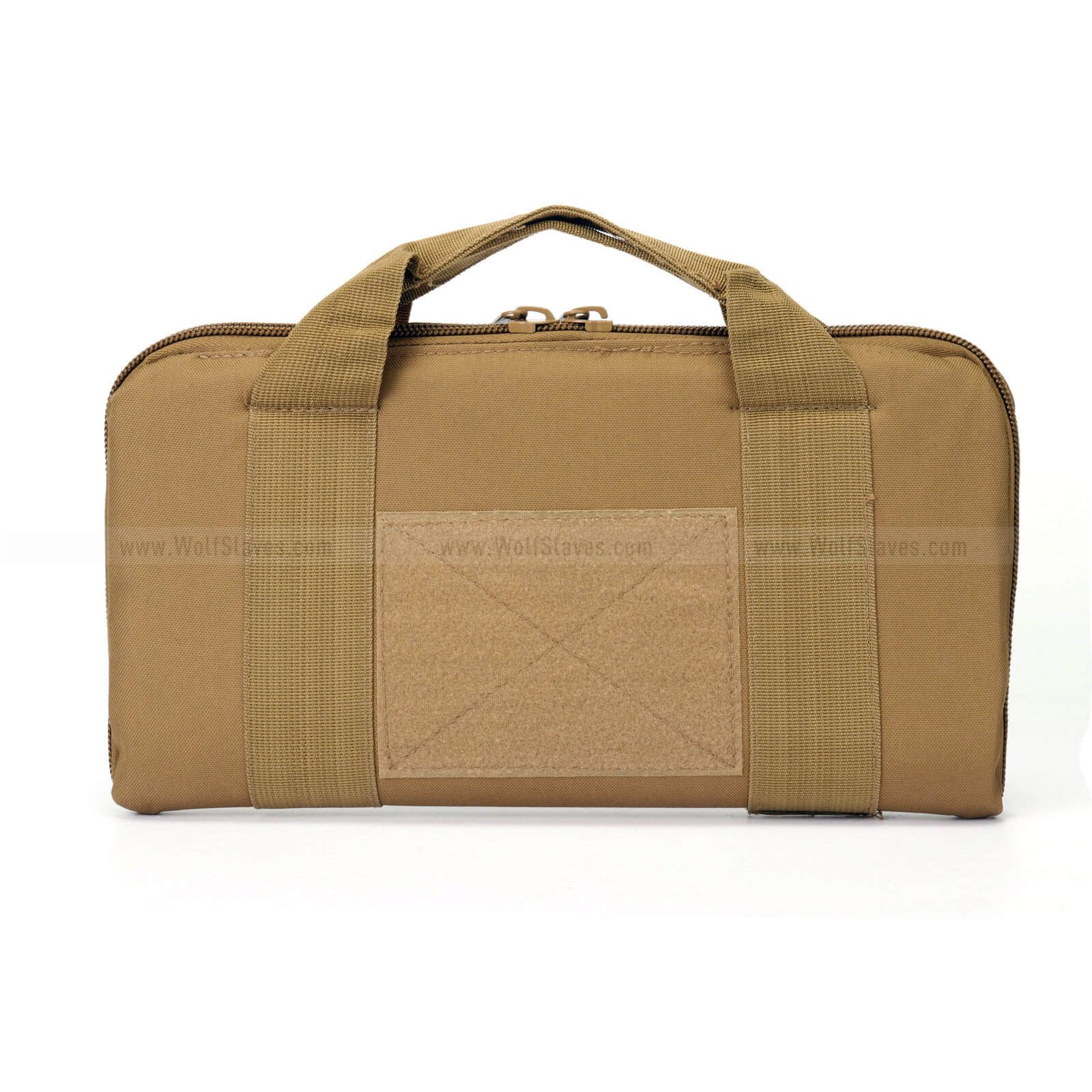 14" inch Tactical Hand Gun Bag Nylon Padded Pistol Magazine Carry Case Pouch Tan 