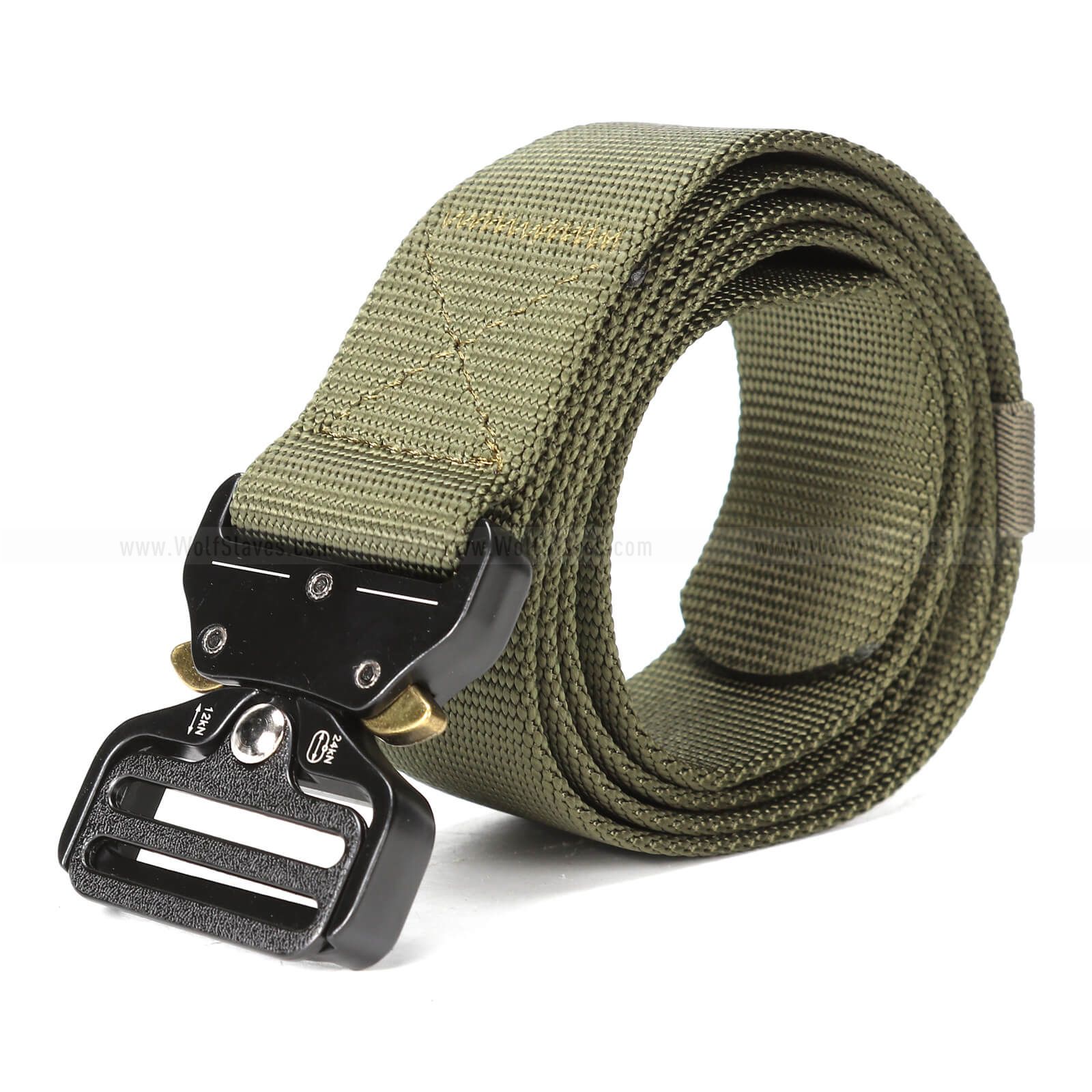 Tactical Belt Military Style Webbing Riggers Web Belt Heavy-Duty Quick-Release Metal Buckle Belt for Men Women 