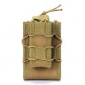 Tactical MOLLE Double Stacker M4 Mag Pouch with Pistol Mag Pouch