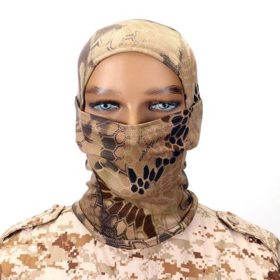 Windproof Sunscreen Breathable Camouflage Balaclava Hood Outdoor Military Tactical Helmet liner Gear Full Face Mask
