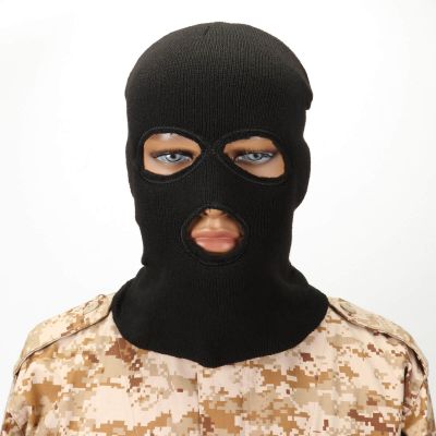 Tactical Airsoft CS Acrylic Wool Elasticity Outdoor Three Hole Neck Warmer  Full Face Mask
